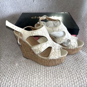 Charlotte Russe - Tisa Off White Wedges Size 7